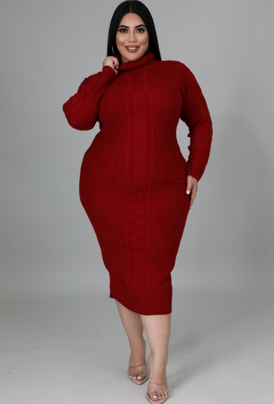 Cranberry Crush Sweater Dress Forever October LLC Cranberry Crush Sweater Dress Forever October LLC